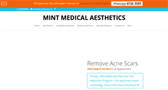 Desktop Screenshot of mintmedaesthetics.com