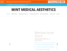 Tablet Screenshot of mintmedaesthetics.com